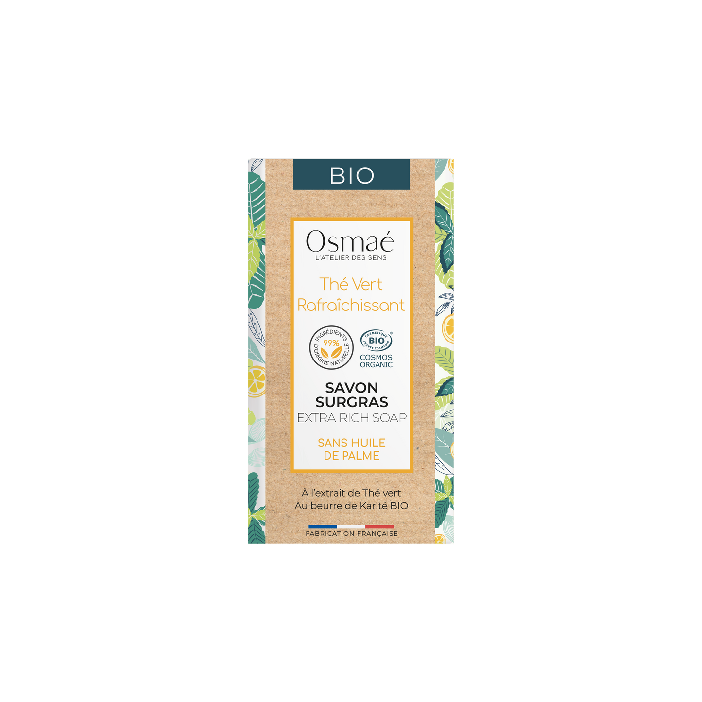 Frissítő Zöld Tea Organikus Szappan (pálmaolaj nélkül) 150g